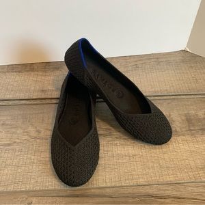 Rothy's black waffle knit flats size 7.5